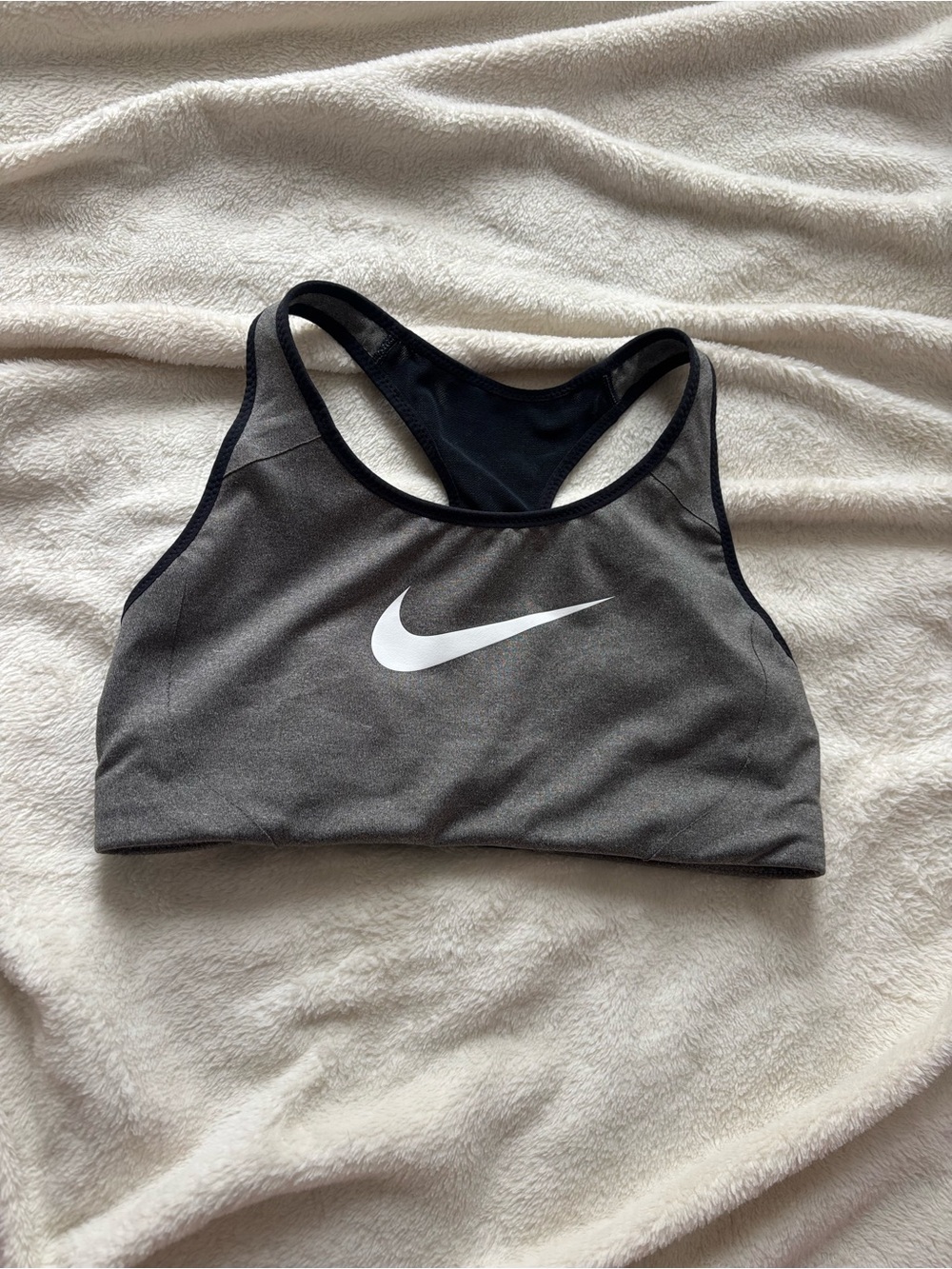 Nike Victory Shape High Support Sports Bra Grey Black Size S